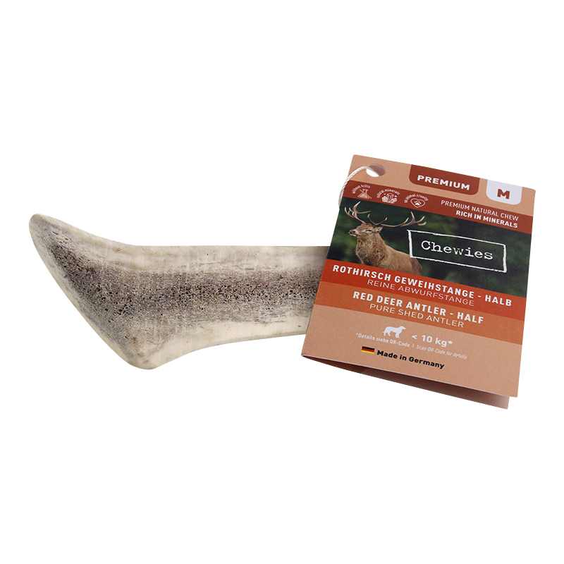 Chewies - Rothirsch-Geweihstange M halb - 1 x 1 Stück - 2