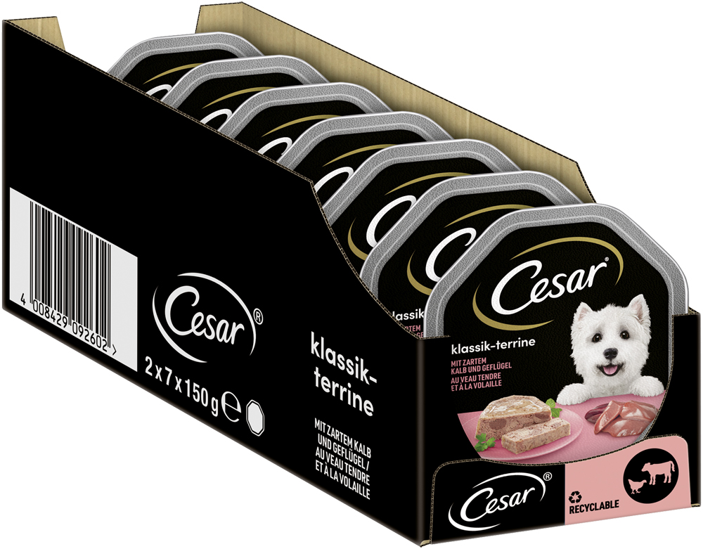 Cesar - Klassiker Kalb & Geflügel - 14 x 150g - 2