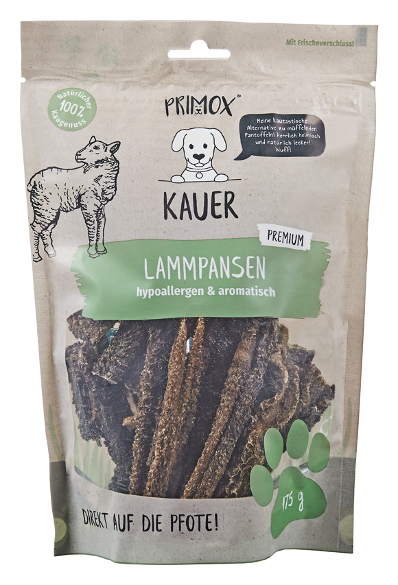 Primox Kauer Lammpansen 175 g im Beutel hypoallergen & aromatisch