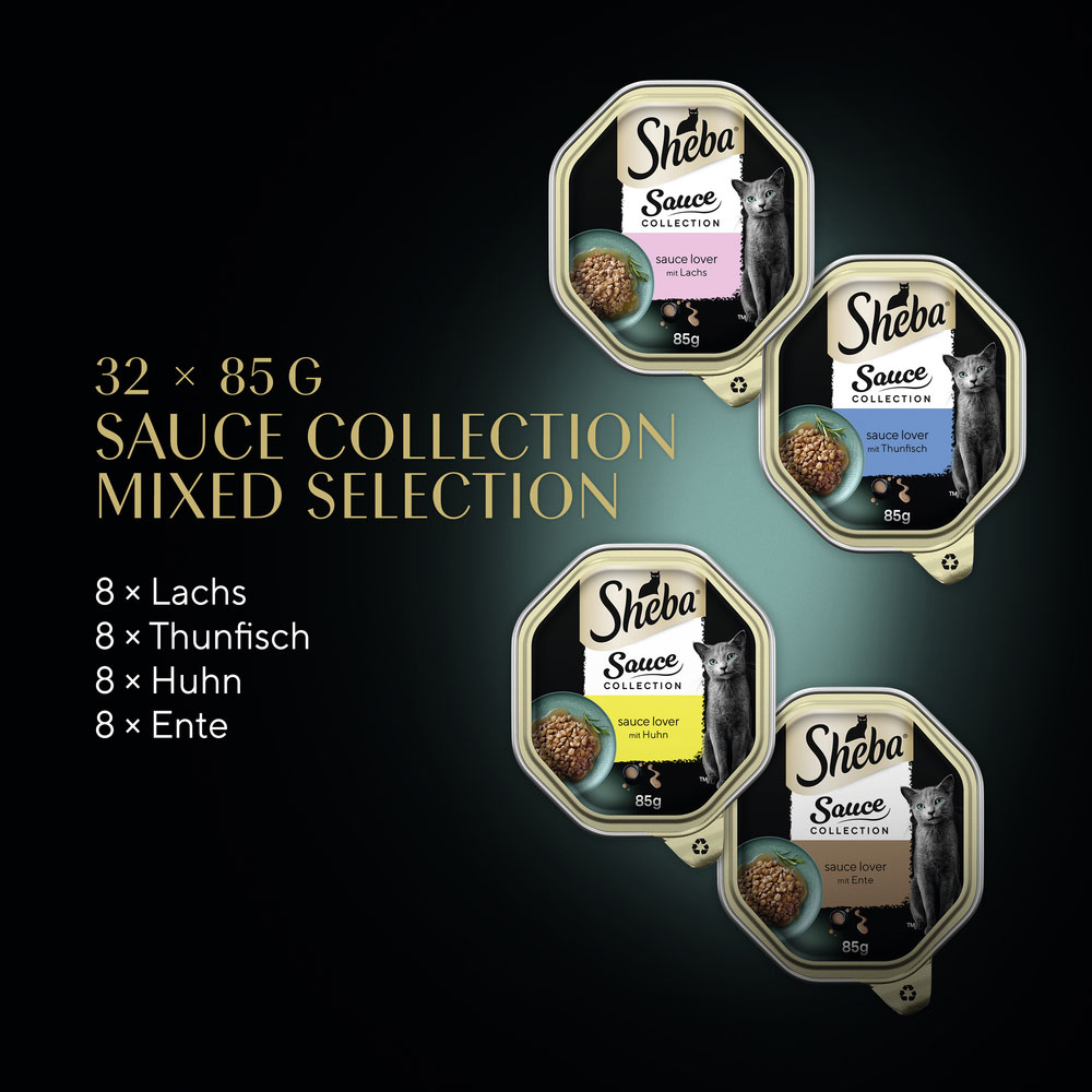 Sheba - Multipack Collection Sauce Lover Feine Vielfalt MSC - 1 x 32X85g - 5