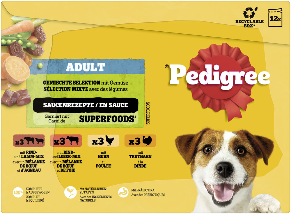 Pedigree - Multipack gemischte Selektion in Sauce - 1 x 12X100g - 4