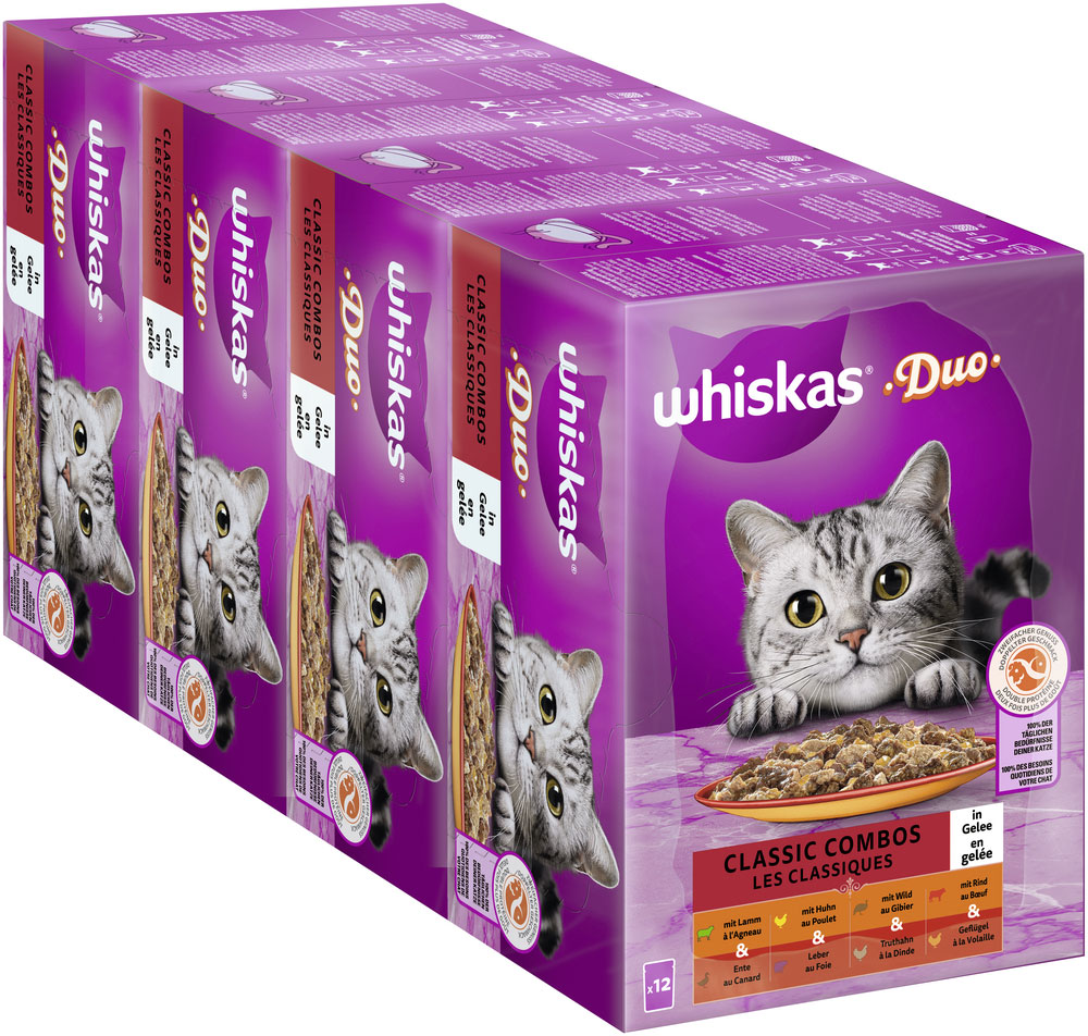Whiskas - Whiskas Multipack DUO Classic Combos in Gelee - 1 x 12X85g - 3