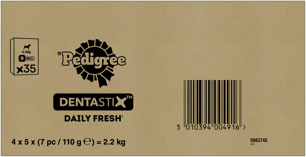 Pedigree - Denta Stix Daily Fresh MP - Für kleine Hunde - 1 x 35 Stück - 3