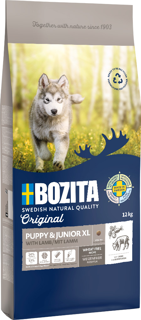 Bozita - Original Puppy & Junior Lamb XL - 1 x 12kg - 6