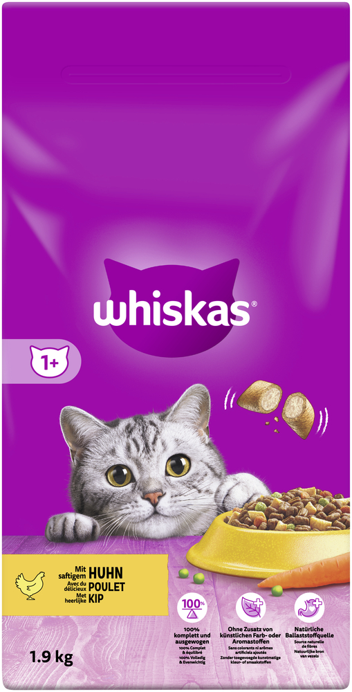 Whiskas - 1+ mit Huhn - 1 x 1,9kg - 2
