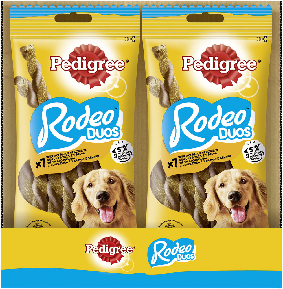 Pedigree - Rodeo Duos mit Huhn & Bacon - 1 x 7 Stück - 4