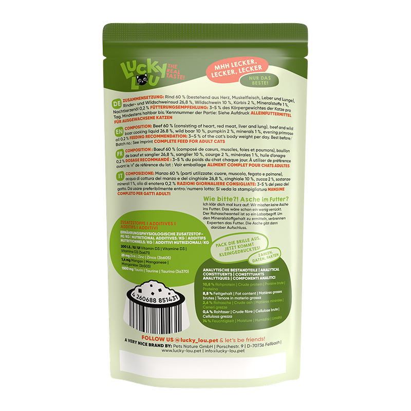 Lucky Lou - Rind & Wildschwein - 16 x 125g - 2