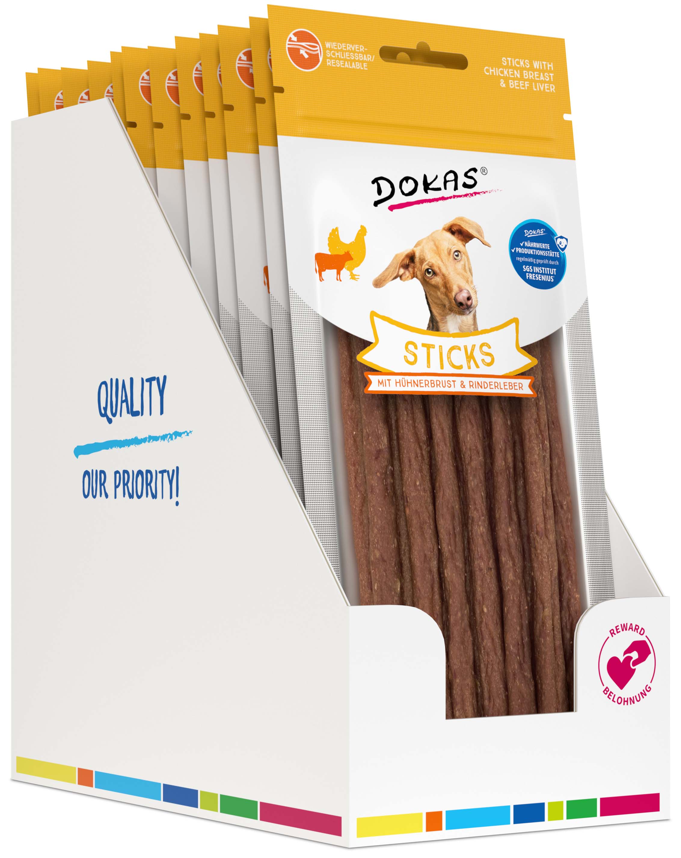 Dokas - Sticks mit Hühnerbrust & Rinderleber - 1 x 60g - 2