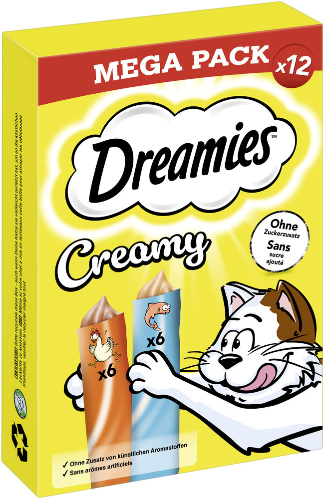 Dreamies - Katzenleckerli Creamy mit Huhn & Lachs - 7 x 12X10g - 2
