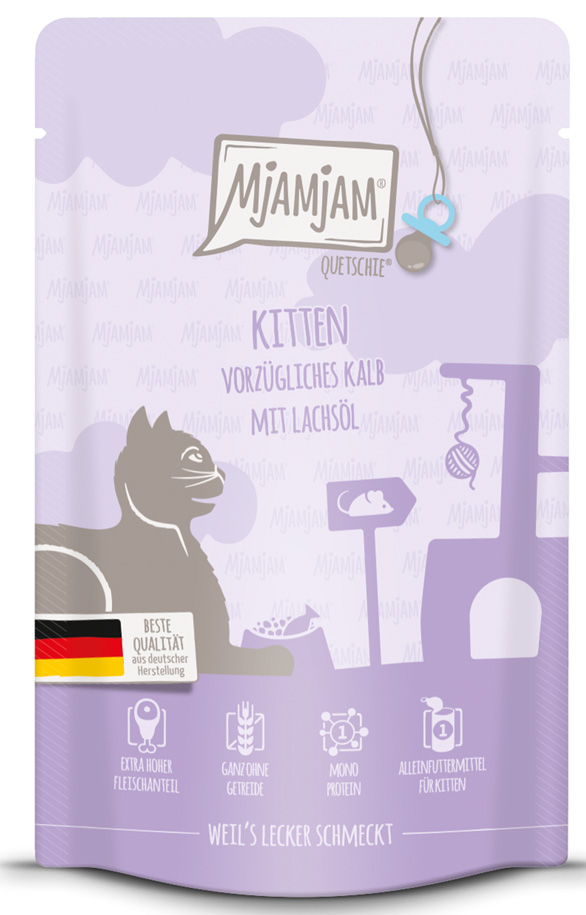 Kitten vorzügliches Kalb mit Lachsöl