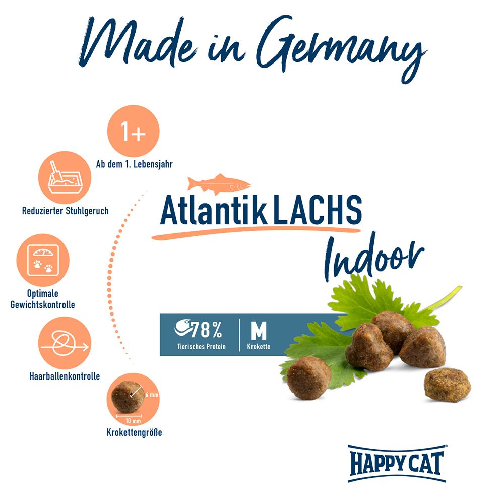 Happy Cat - Indoor Adult Atlantik Lachs - 1 x 300g - 2