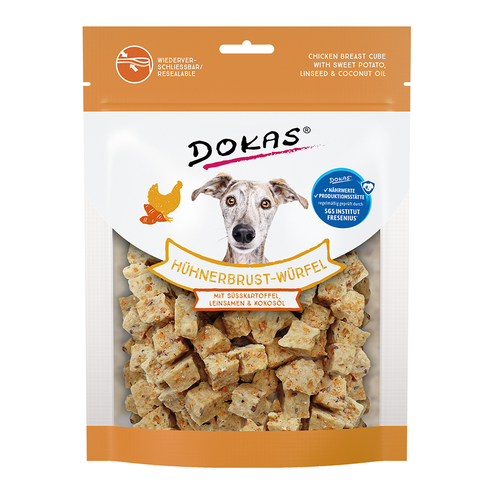 Hühnerbrust-Würfel Süsskartoffel Leinsamen