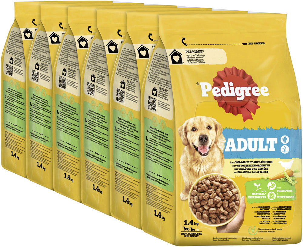 Pedigree - Adult Geflügel und Gemüse - 1 x 1,4kg - 3