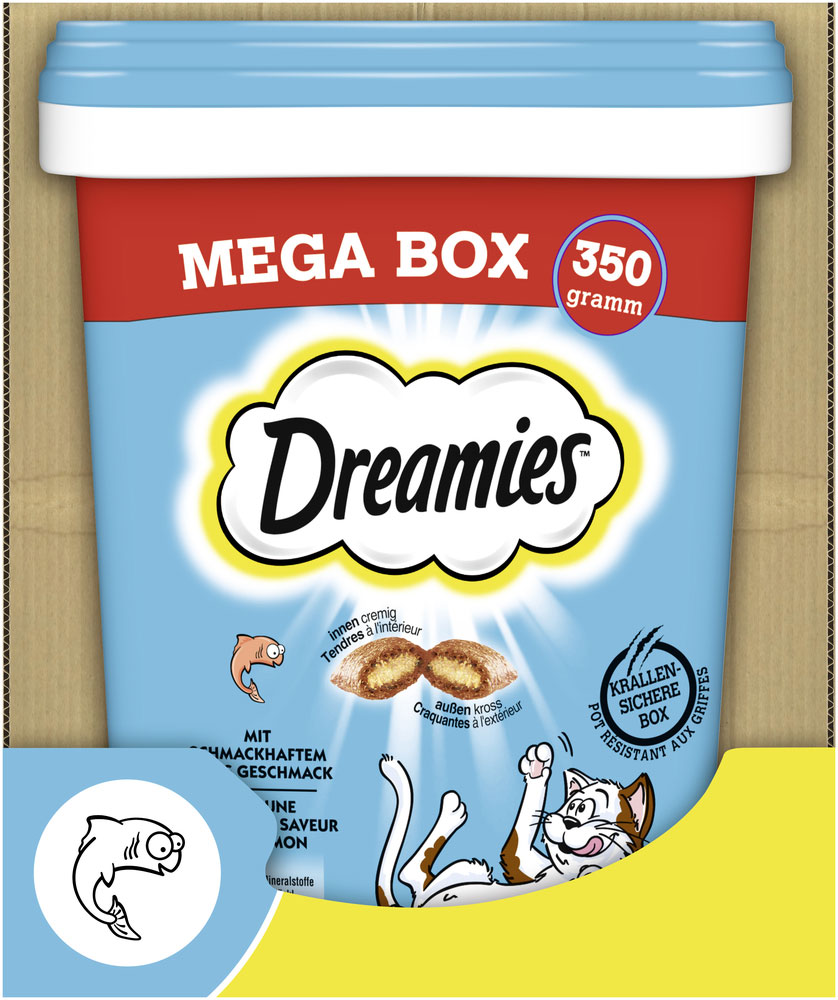 Dreamies - Dreamies Box mit Lachs - 1 x 350g - 3