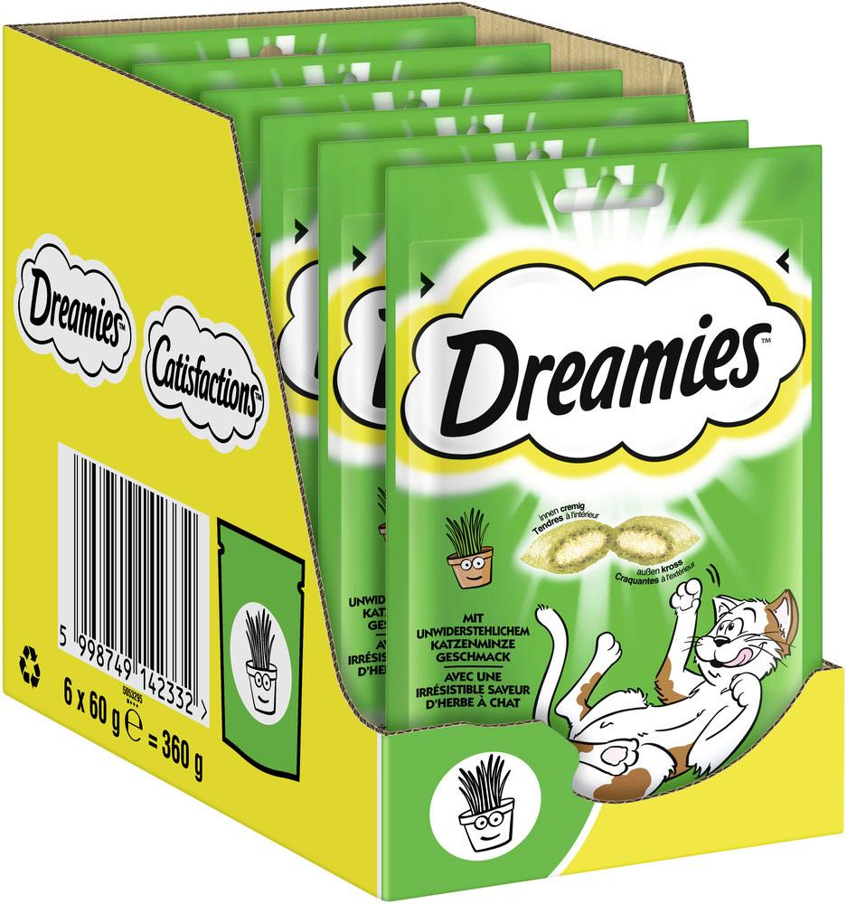Dreamies - mit Katzenminze - 6 x 60g - 2