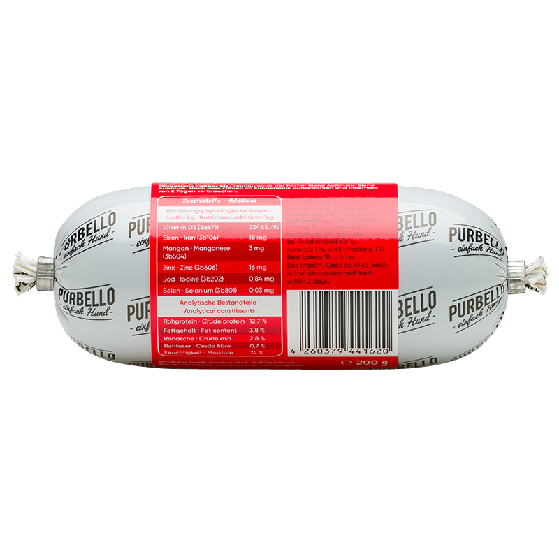 Purbello - Hunderolle mit Rind - 1 x 200g - 2