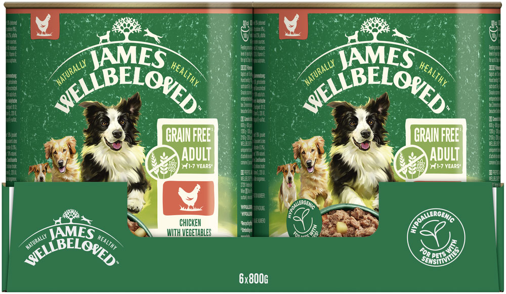 James Wellbeloved - Grain Free Huhn mit Gemüse in Pastete - 6 x 800g - 3