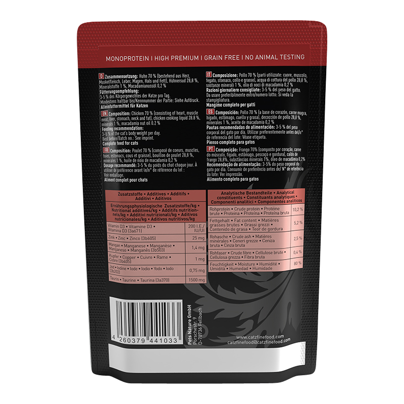 Catz Finefood - PURE Huhn - 16 x 85g - 2