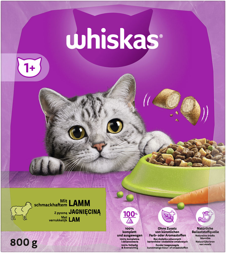 Whiskas - 1+ mit Lamm - 1 x 800g - 3