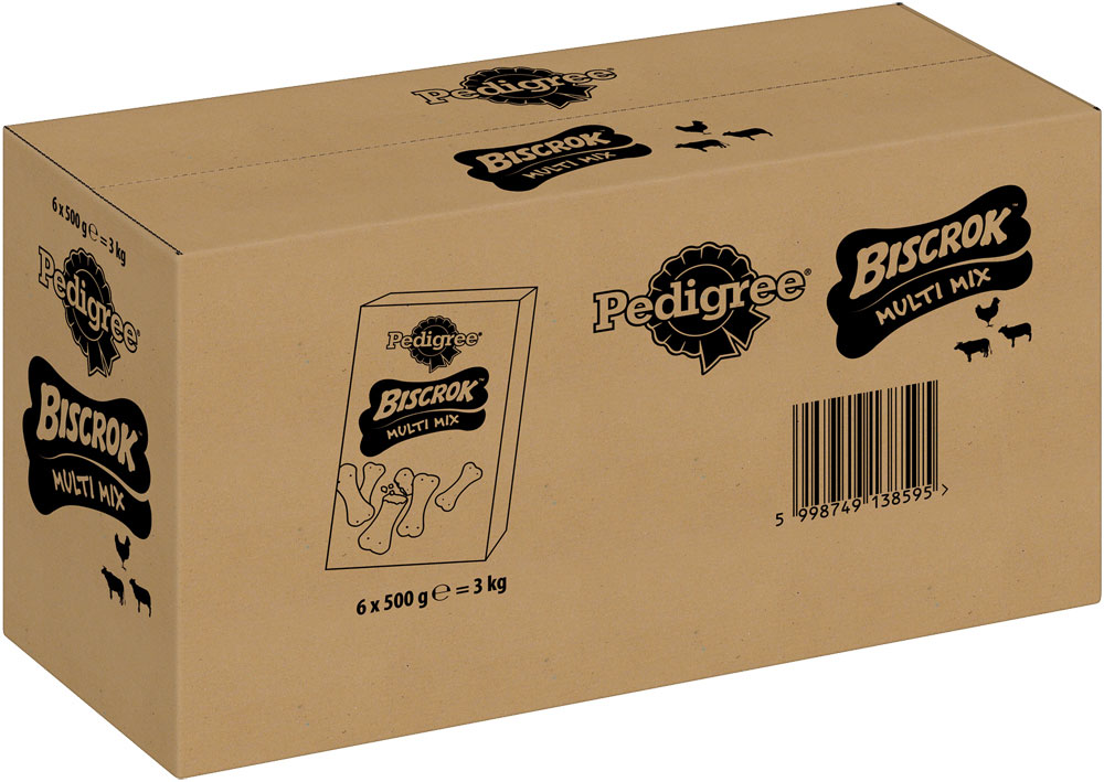 Pedigree - Biscrok in 3 Geschmacksrichtungen - 1 x 500g - 2