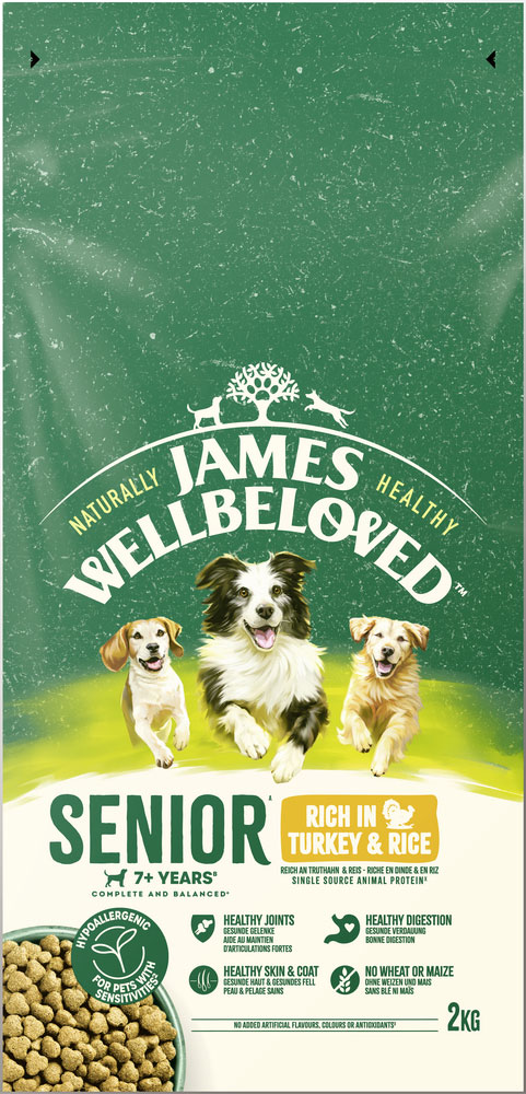 James Wellbeloved - Senior Reich an Truthahn & Reis - 3 x 2kg - 2