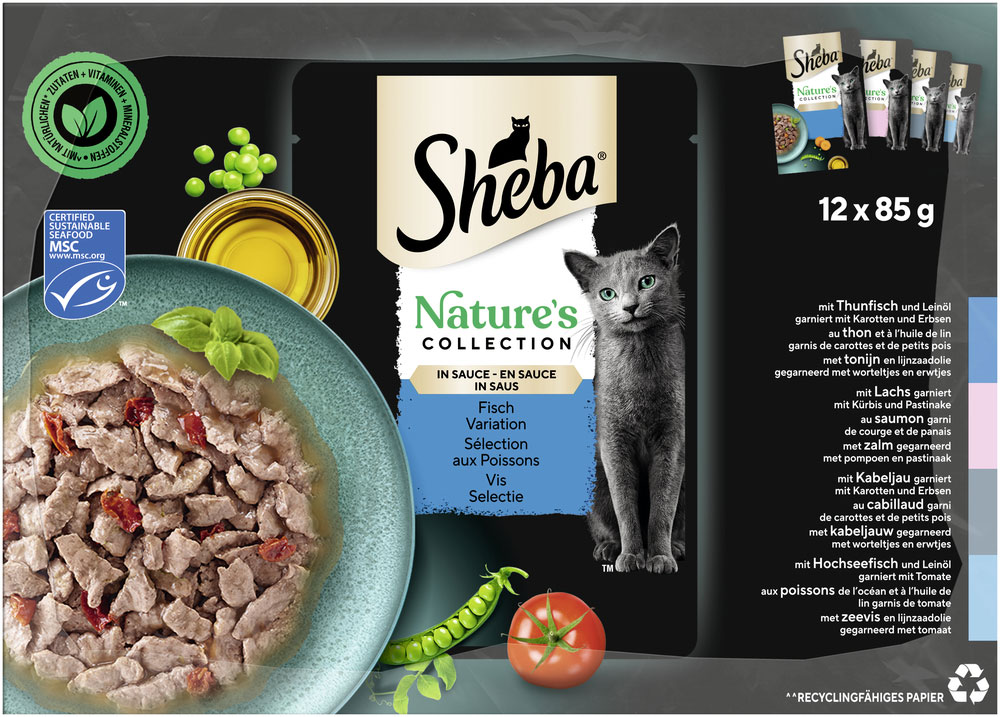 Sheba - Natures Collection Sauce Lover Feine Vielfalt - 4 x 12X85g - 4