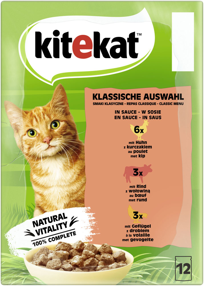 Kitekat - MP Klassische Auswahl in Sauce - 4 x 12X85g - 5