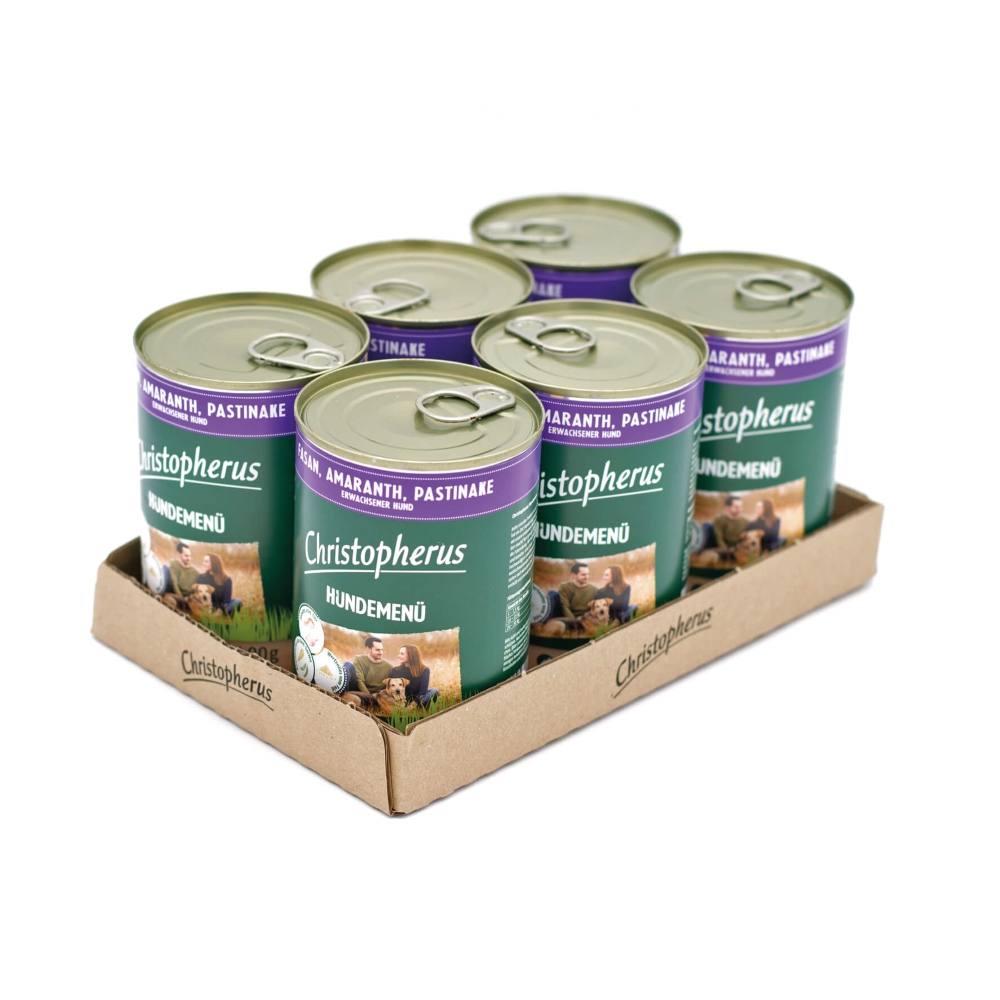 Allco Christopherus - Hundemenü mit Fasan, Amaranth & Pastinake - 6 x 400g - 2