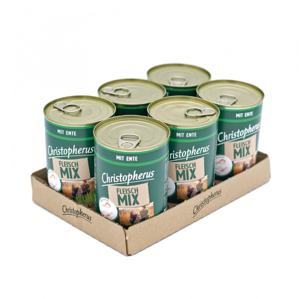Allco Christopherus - Fleischmix mit Ente - 6 x 400g - 2