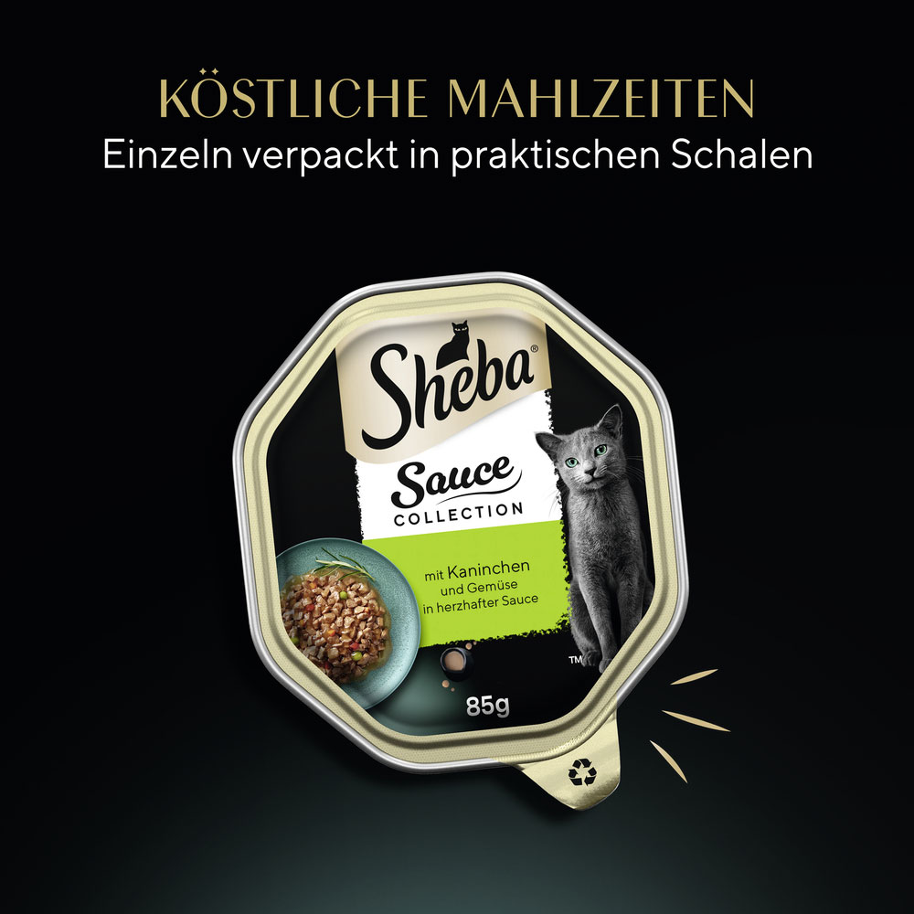 Sheba - Collection Sauce mit Kaninchen und Gemüse in herzhafter Sauce - 22 x 85g - 8
