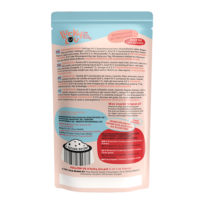 Lucky Lou - Geflügel & Rind - 16 x 125g - 2
