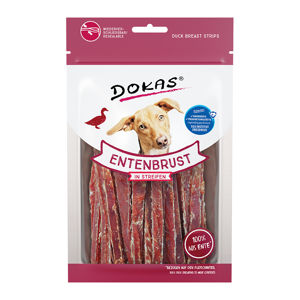 Entenbrust in Streifen