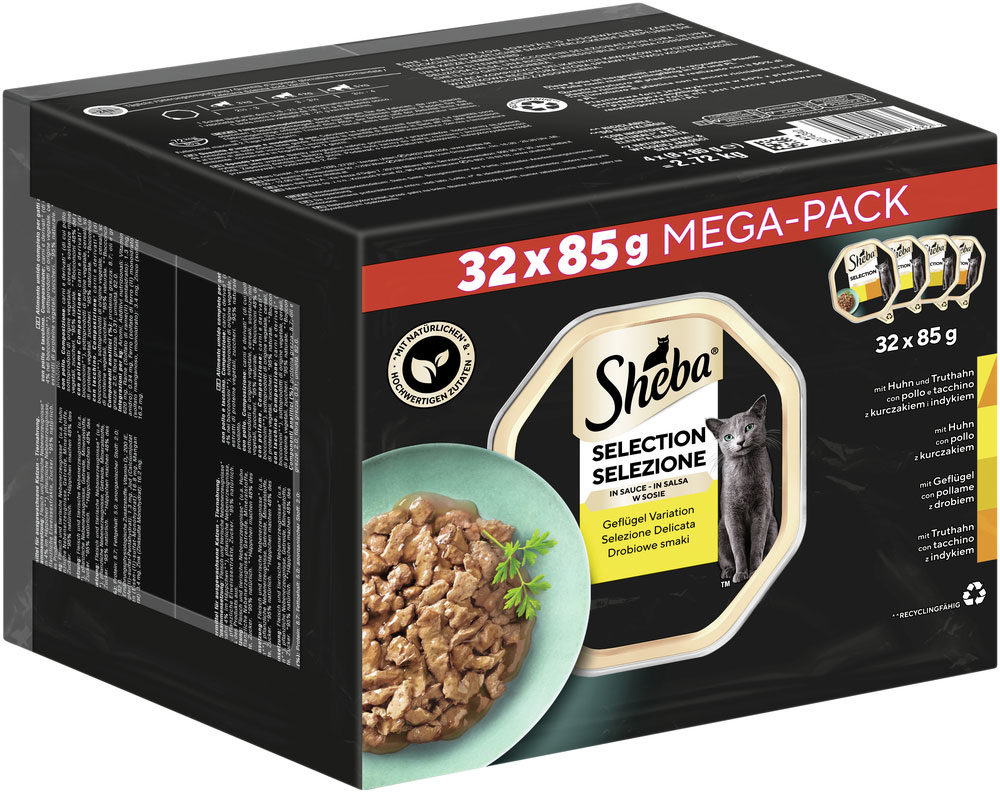 Sheba - Multipack Selection in Sauce Geflügel Variation - 1 x 32X85g - 2