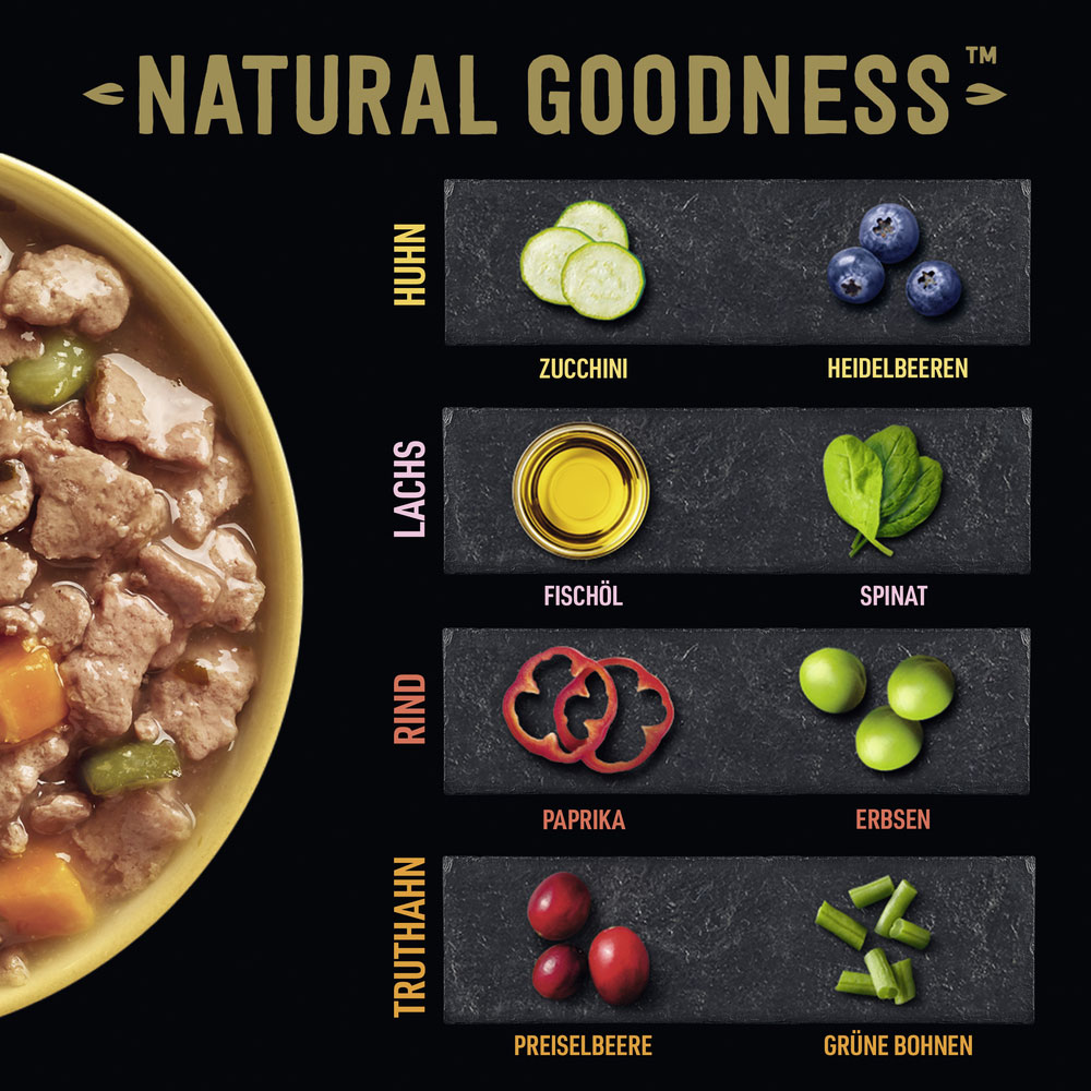 Cesar - Goodness MP Casserole mit Huhn, Fisch, Rind, getreidefrei - 1 x 24X100g - 6