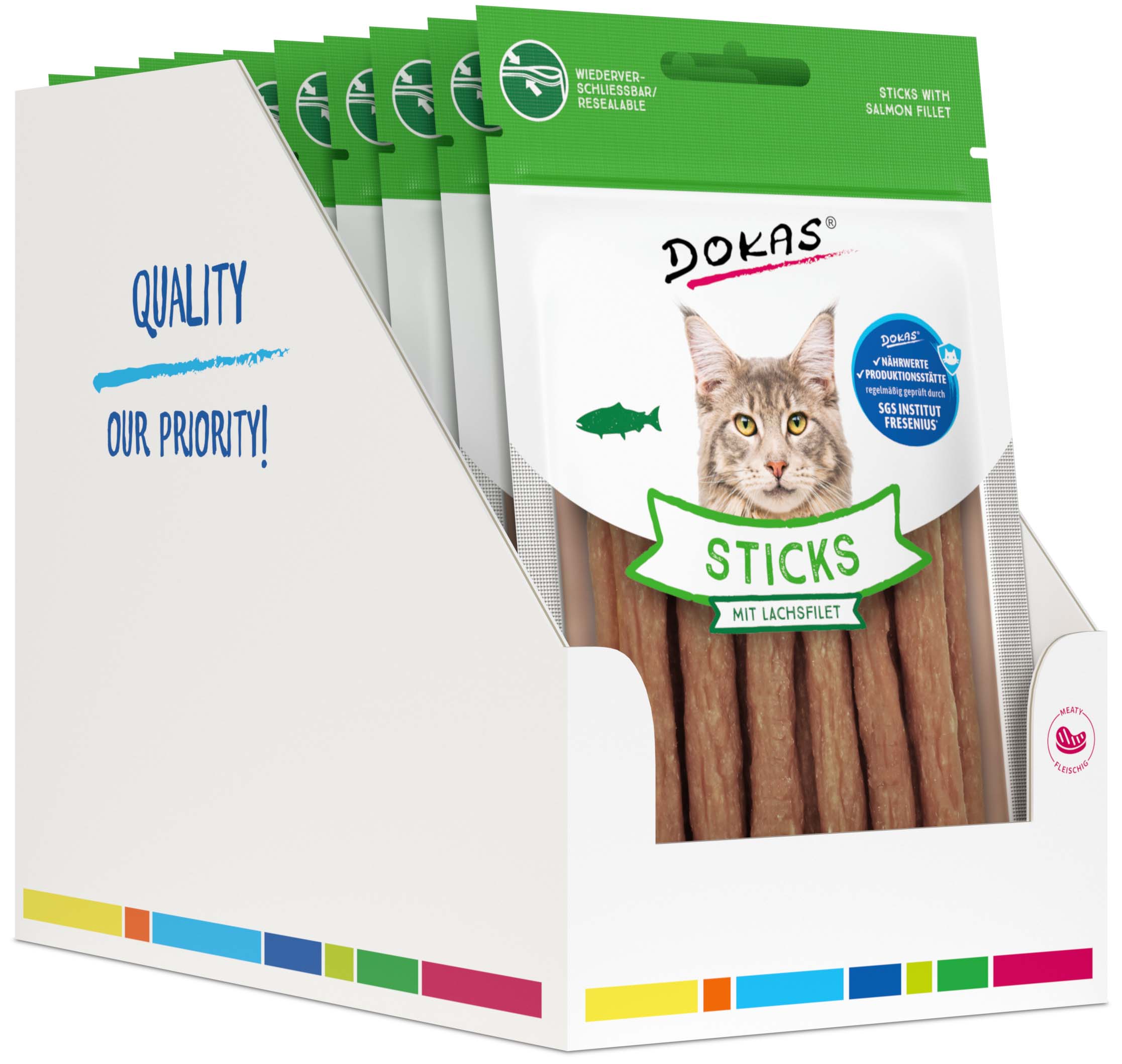Dokas - Sticks mit Lachsfilet - 10 x 30g - 2