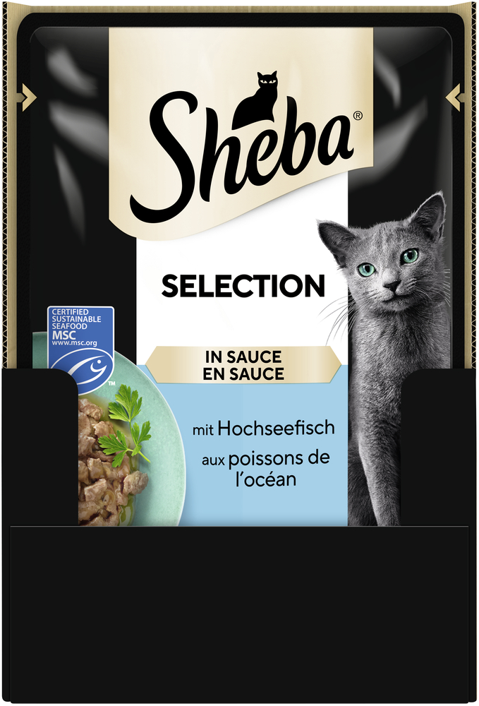 Sheba - Selection in Sauce mit Hochseefisch (MSC) - 28 x 85g - 3