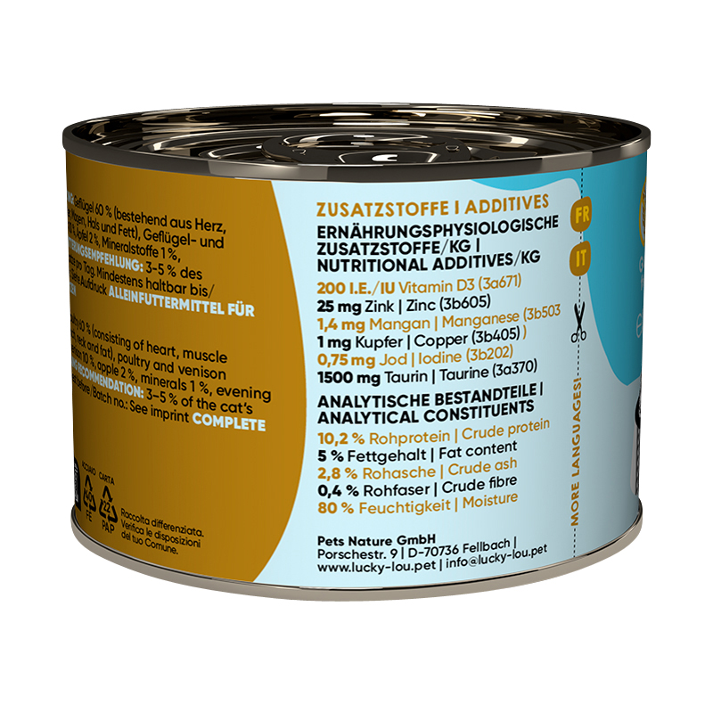 Lucky Lou - Lifestage mit Geflügel & Hirsch - 6 x 200g - 4