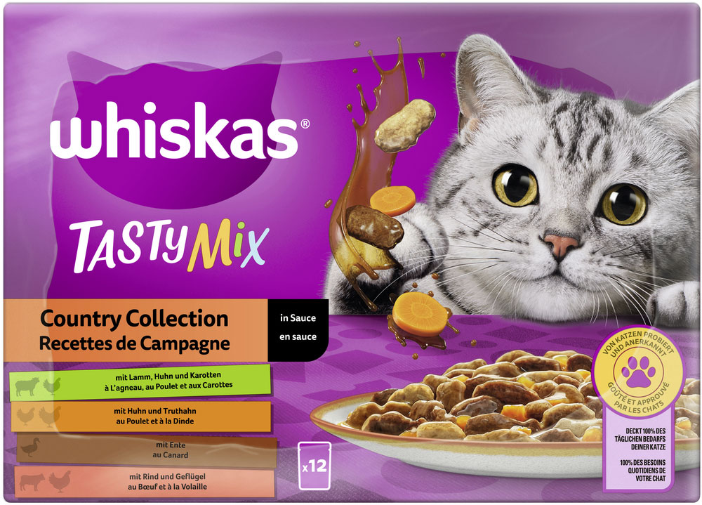 Whiskas - Whiskas Multipack Tasty Mix Country Collection in Sauce - 1 x 12X85g - 4