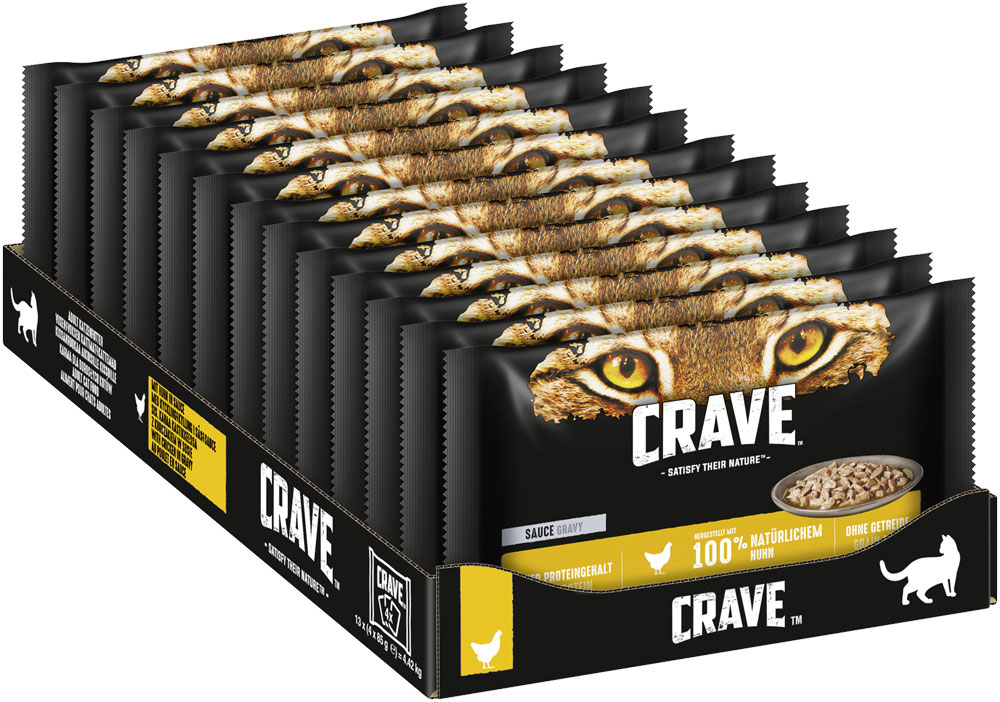 Crave - Multipack mit Huhn in Sauce - 1 x 4X85g - 2