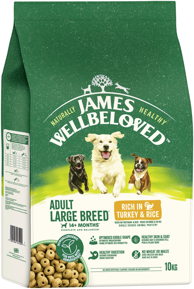 James Wellbeloved - Große Hunde Reich an Truthahn & Reis - 1 x 10kg - 2