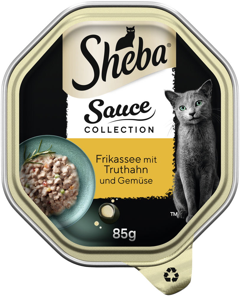 Sheba - Sauce Collection Frikassée mit Truthahn und Gemüse - 22 x 85g - 3