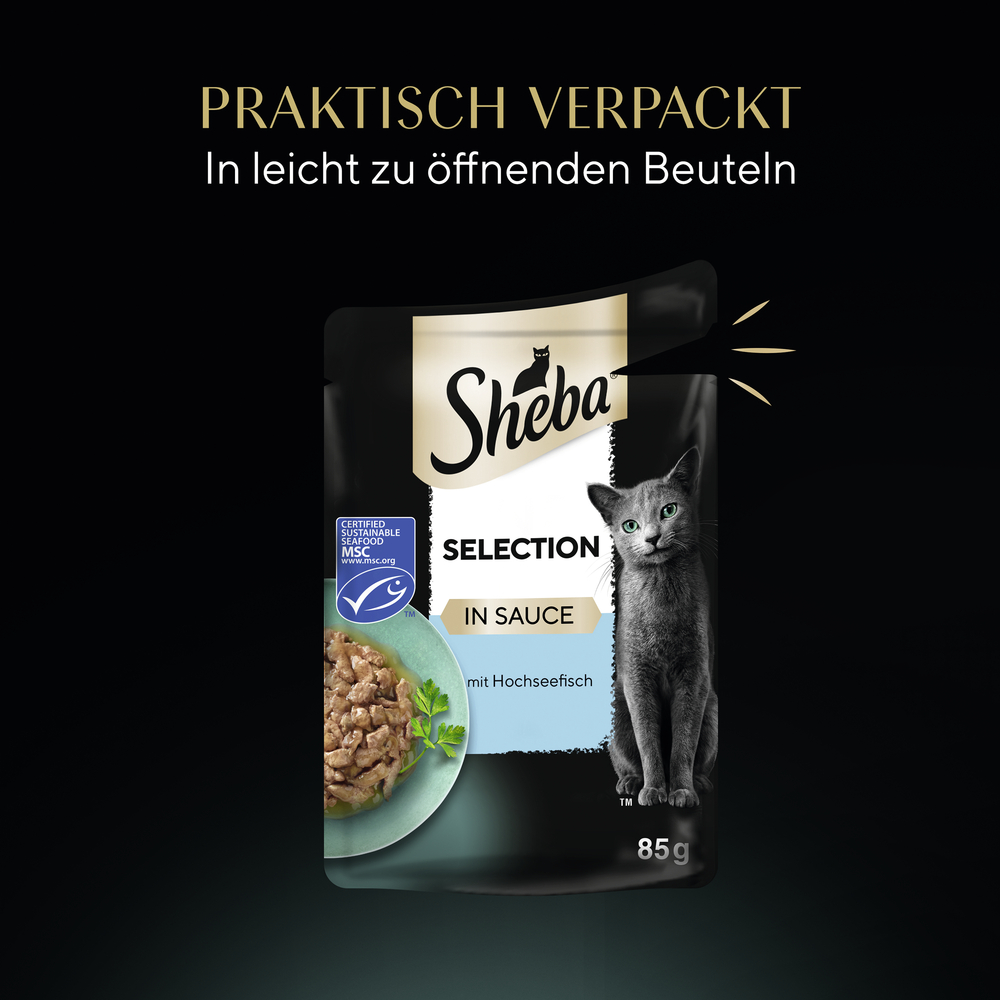 Sheba - Selection in Sauce mit Hochseefisch (MSC) - 28 x 85g - 9