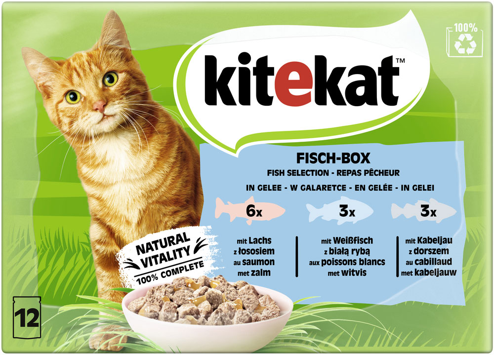 Kitekat - MP Fischbox in Gelee - 4 x 12X85 Stück - 4