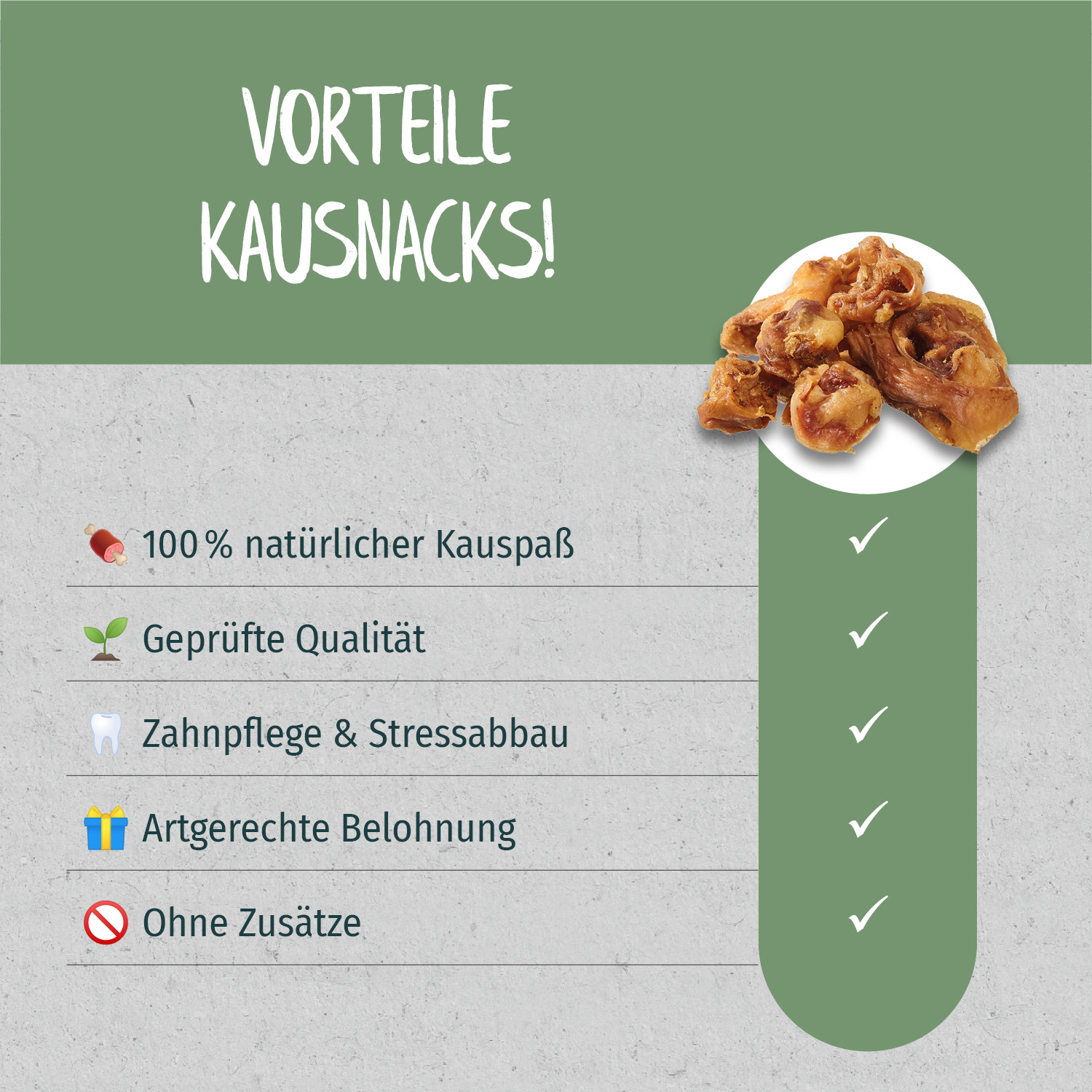 Primox - Schweineohrmuscheln 250g - 1 x 250g - 3