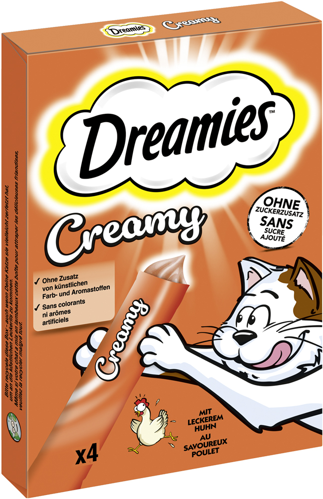 Dreamies - Creamy mit Huhn Multipack - 1 x 4X10g - 2