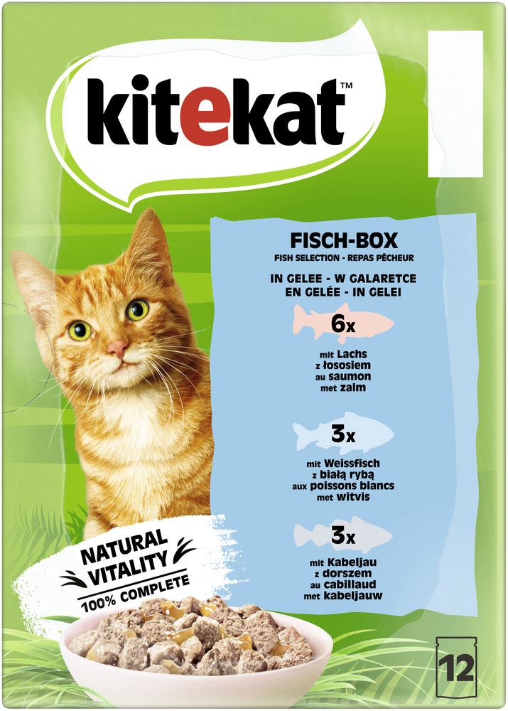 Kitekat - MP Fischbox in Gelee - 4 x 12X85 Stück - 5