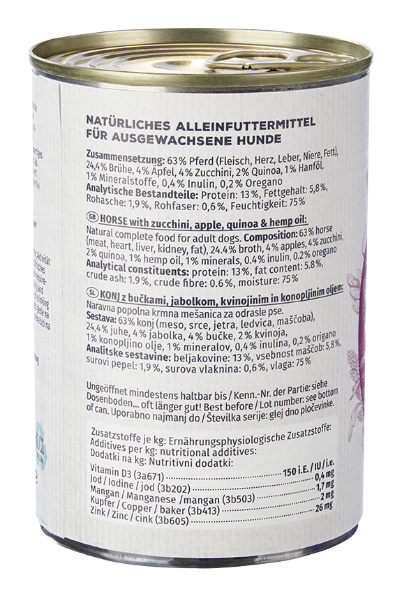 Primox - Hunde Nassfutter MENÜ mit Pferd 6 x 400G - 6 x 400g - 6