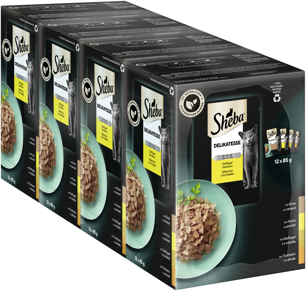 Sheba - MP Delikatesse Geflügel Variation - 4 x 12X85g - 3