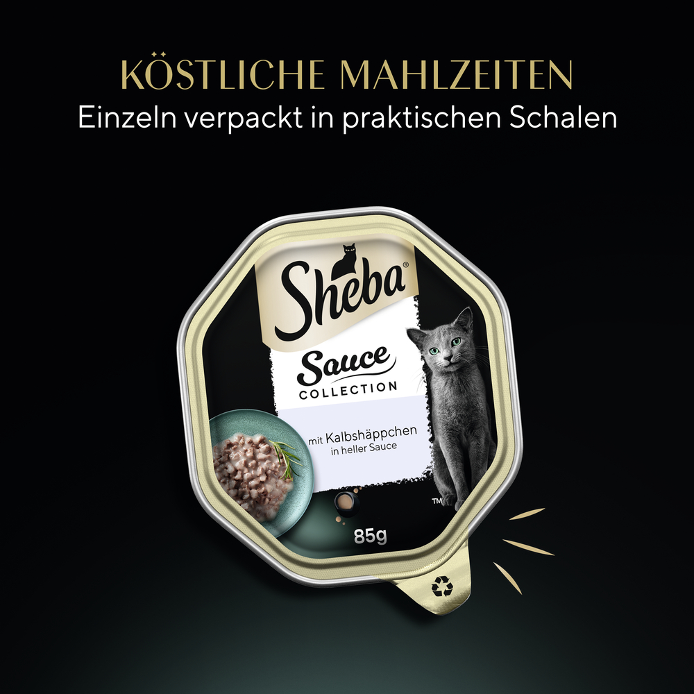 Sheba - Collection Sauce mit Kalbshäppchen in heller Sauce - 22 x 85g - 8