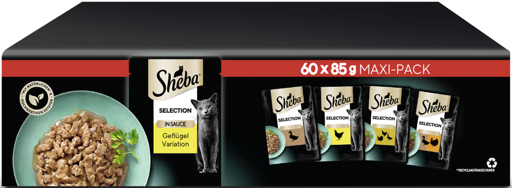 Sheba - Multipack Geflügelauswahl - 1 x 60X85g - 3